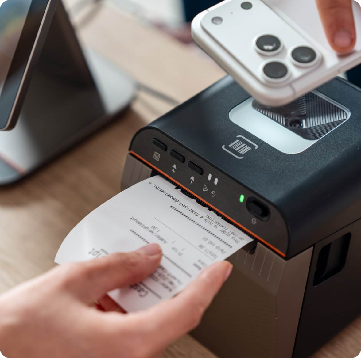 NFC tap-to-pay on SUNMI 80mm printer with built-in scanner