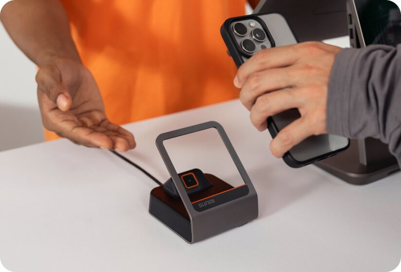 Customer payment with QR code