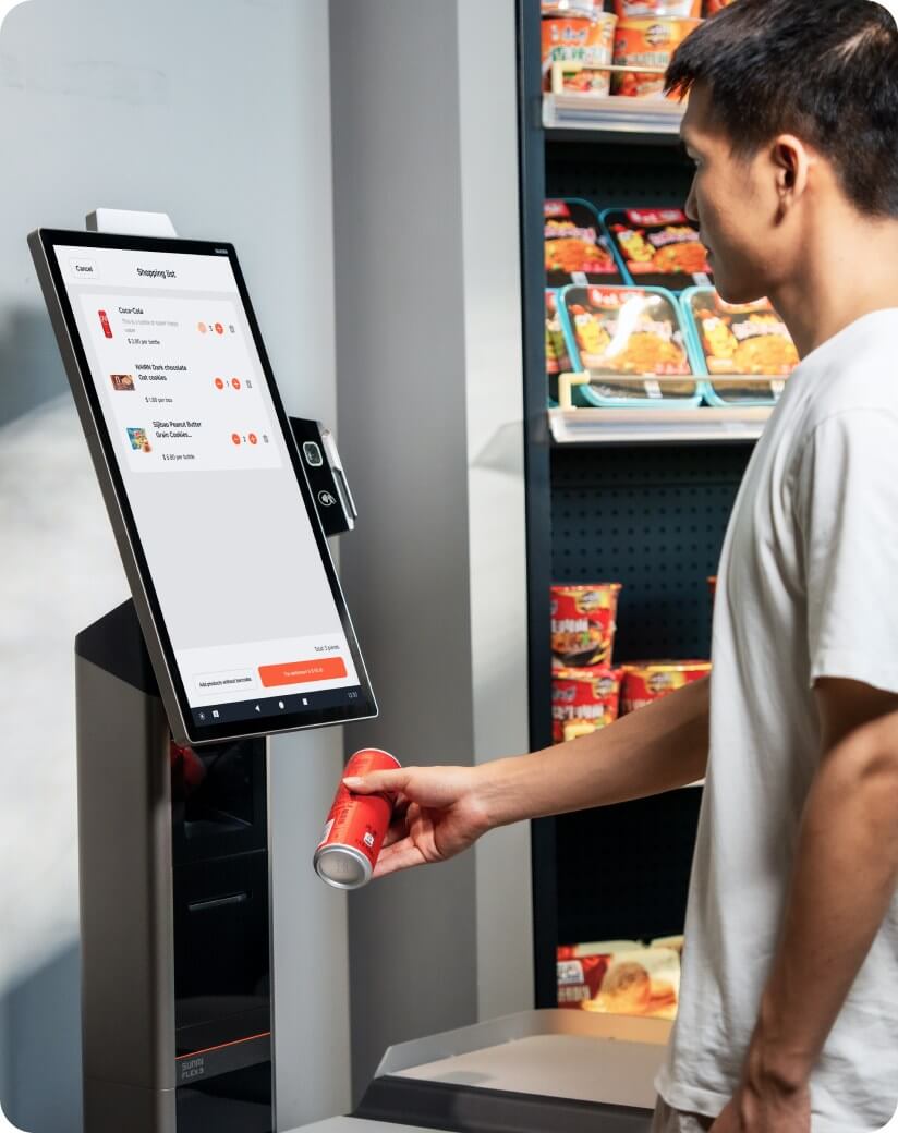 Customer scanning items