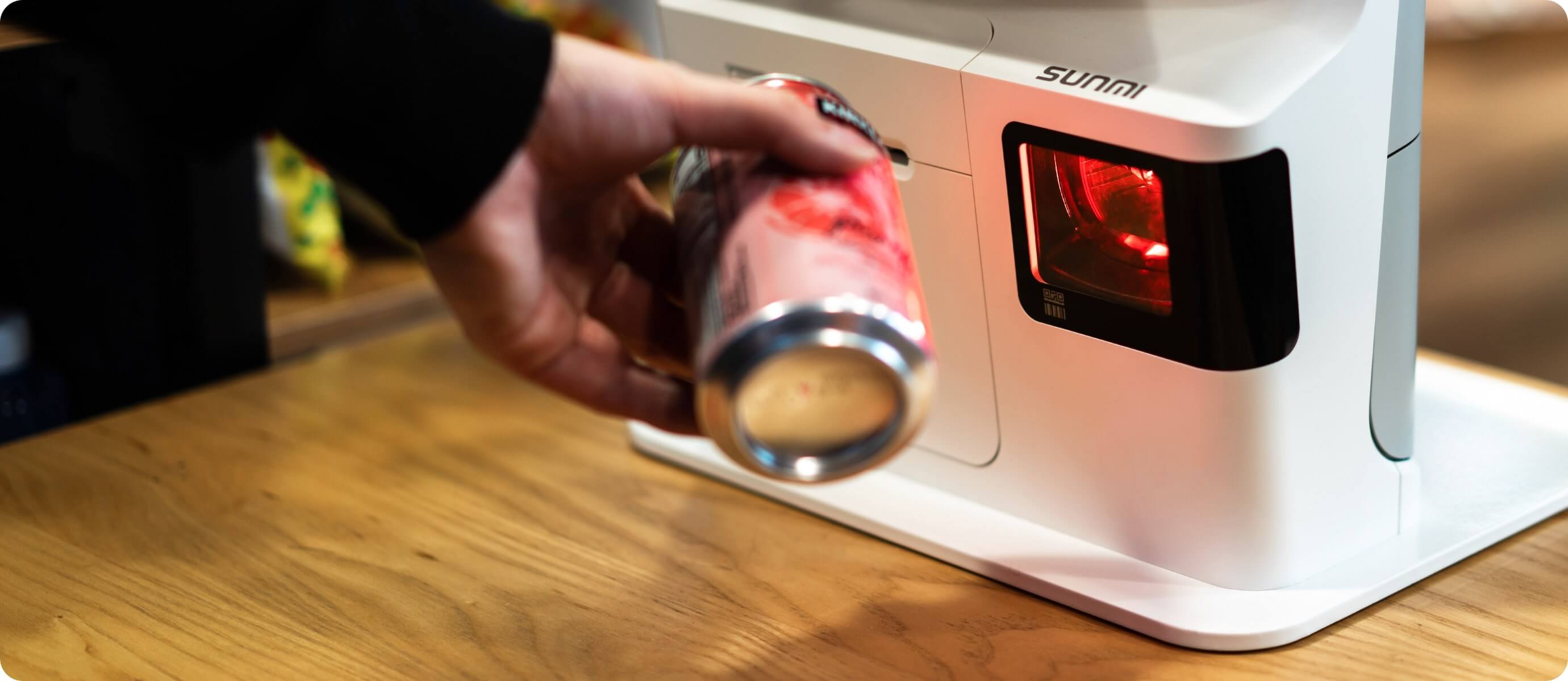 Customer scanning products