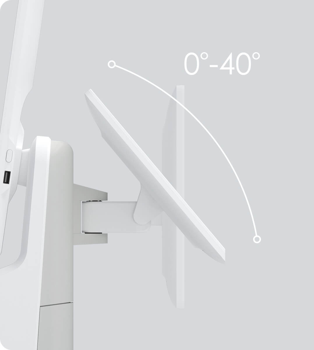Salesclerk screen tilt 0°-40°