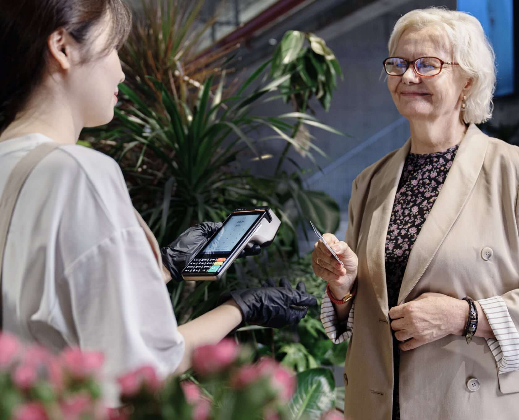 Driver collecting delivery